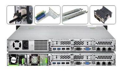 Сервер Fujitsu PRIMERGY RX1330 M3 1xE3-1220v6 1x8Gb x4 10K 2.5" SAS no RAID 1G 1P 1x450W 1Y Onsite (VFY:R1333SC030IN) 